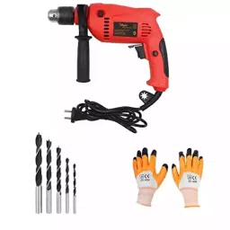 Hillgrove Electric Drill Machine with Gloves and 5Pcs Wood Drill Bit Set HGCM146 550W 10 mm-2