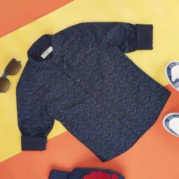 Pantaloons Junior Navy Cotton Printed Full Sleeves Shirt-image-19