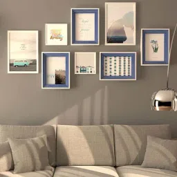 Art Street Travel Geometric Multicolor Wood Framed Wall Painting - Set of 8-picture-22