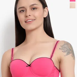 BRACHY Pack Of 2 Medium Coverage Underwired Heavily Padded T-shirt Bra-picture-6