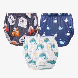 Chinmay Kids Baby Panty Boys and Girls Reusable Washable Printed Panty Pack of 3-image-93