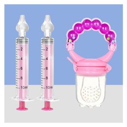 The Cheeky Kidzz Baby Pressure Nasal Syringe Nose Suction With Fruit Feeder Soother Sucker Nibbler Teether For Babies BPA Free (Pink)-picture-26