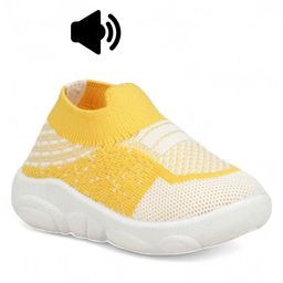 Lil Lollipop Colour Blocked Slip On Musical Shoes - Yellow-image-86