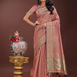KALINI Woven Design Zari Organza Saree-image-78