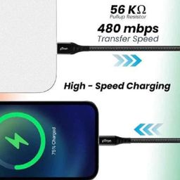 pTron Solero MB301 3A Micro USB Data & Charging Cable-Black image 3