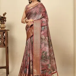 SSHAGUN LIFESTYLE Women Bandhani Floral Printed Sarees-picture-40