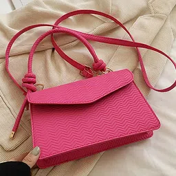 LULU & SKY PU Oversized Structured Handheld Bag with Fringed-16