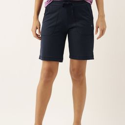 Enamor Women Mid-Rise Cotton Bermuda Shorts with Side Pockets E080-image-3