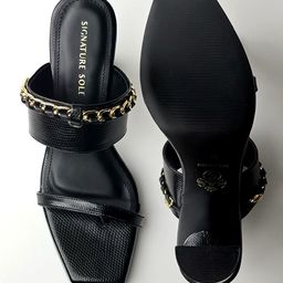 Signature Sole Open Toe Platform Heels image 2