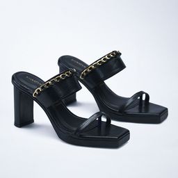 Signature Sole Open Toe Platform Heels image 3