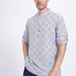 Anouk Rustic Ethnic Motifs Printed Roll-Up Sleeves Straight Kurta-picture-34