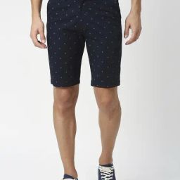 Dragon Hill Navy Slim Fit Printed Shorts-image-41