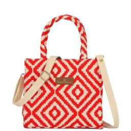 NR by Nidhi Rathi Red Textured Medium Handbag-33