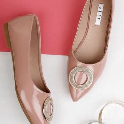 Elle Women's Peach Flat Ballets-image-80