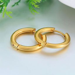 Crazy Fashion Stainless Steel Circular Hoop Earrings-52