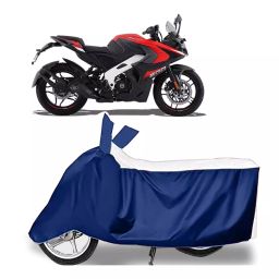 Auto Pearl Two Wheeler Cover for Bajaj Pulsar RS200 BS6 - White, Blue-17