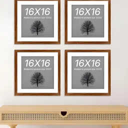 Art Street Brown and White 4 Pieces Wooden Wall Photo Frames-10