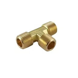Merababa Brass Tee 12.7 mm (1/2 Inch) BSP Thread Male Equal 3 Way T Shape for Plumbing Fitting-picture-16