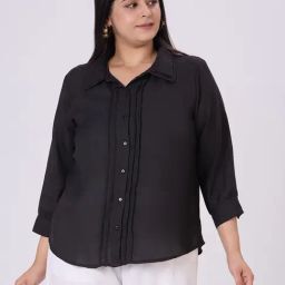 Style Quotient Black Polyester Solid Shirt-image-100