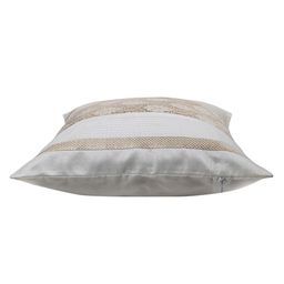 ANS Off-White Single Self Design Square Cushion Covers image 3