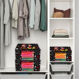 Kuber Industries Black Set of 2 Regular Multi-Utility Organisers image 2