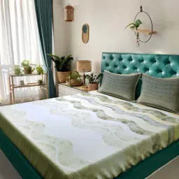 Klotthe Multicolor Cotton 400 TC Double Bedsheet With 2 Pillow Covers-picture-7