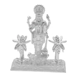 Sri Jagdamba Pearls 0.8 Silver Lord Vishnu Divine Idol - 36 gm-image-34
