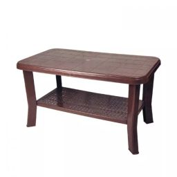 Cello Oasis Plastic Rectangle Center Table Brown-8
