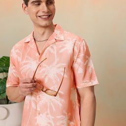 Mast & Harbour Opaque Tropical Printed Relaxed Fit Casual Shirt-picture-7