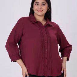 Style Quotient Maroon Polyester Solid Shirt-image-77