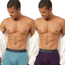 Freecultr Martini Blue & Trippy Violet Comfort Fit Trunks - Pack of 2-image-66