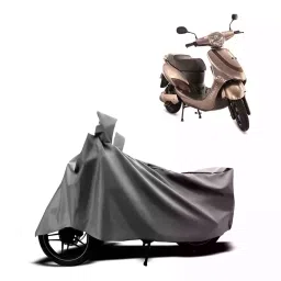 Auto Pearl Two Wheeler Cover with Bag for Hero Electric Electric Photon BS6, Silver-image-85