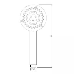 Jaquar 95 mm Round ABS Grey & Silver Wall Mount Overhead Rain Shower HSH-CHR-1739-image-102