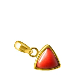 GenZcomplex Red Gold-Plated Triangular Pendants-16