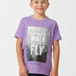 Kate & Oscar Kids Purple Printed T-Shirt-image-66