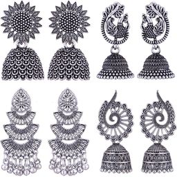 Sangria Alloy Silver-Plated Earrings-image-95