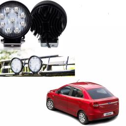 Cartronics Waterproof 9 LED Round Fog Light with Mounting Brackets for Ford Figo::Aspire-74