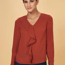 Annabelle by Pantaloons Brown Regular Fit Top-image-40