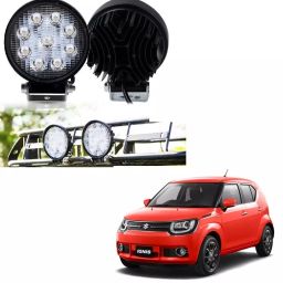 Cartronics Waterproof 9 LED Round Fog Light with Mounting Brackets for Maruti Suzuki Ignis-73
