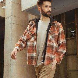 Dlanxa Men Checked Outdoor Padded Jacket-image-18