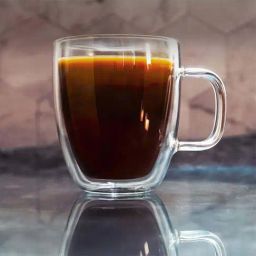 Femora Double Wall Crystal Glass Coffee Mugs (185 ml) - Set of 2-16