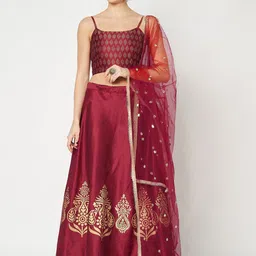 studio rasa Printed Block Print Ready to Wear Lehenga & Blouse With Dupatta image 1