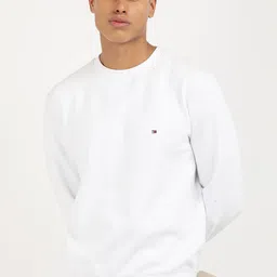 Tommy Hilfiger Men Solid Round Neck Sweatshirt-image-86