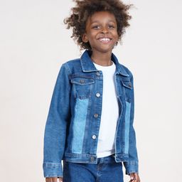 Kiddopanti Full Sleeves Denim Jacket With Contrast Wash Effect - Blue-image-82