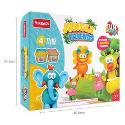 Funskool Fundough Jungle Friends Craft Kit - Multicolor-2