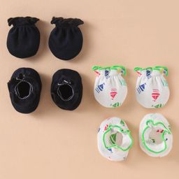 Ben Benny Interlock Knit Mittens & Booties Set with Nautical Theme Print Pack of 2 - Black & White-image-5