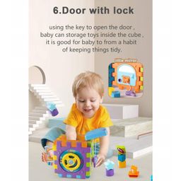 YAMAMA 6 in 1 Multi Purpose Educational Cube Toy For Kids - Multicolor image 5