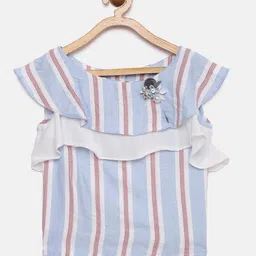 Tiny Girl Girls Blue & White Striped Top-picture-33