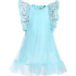A Little Fable Girls Blue Glitter Moon Dress-image-60