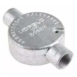 RS PRO Through Box Conduit Fitting 20 mm Nominal Size Steel, 228895 (Bag 5 pcs)-picture-2